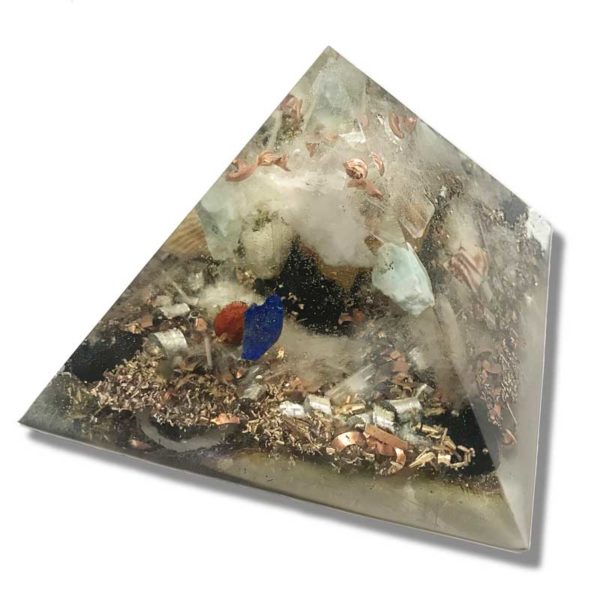 Orgonite Pyramide Gyseh - Chrysocolle & Lapis Lazuli