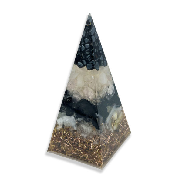 Orgonite Pyramide longue - Amour et Douceur